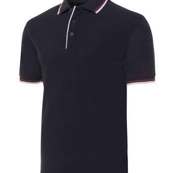 JB's  DOUBLE CONTRAST POLO   NAVY/RD/WHITE-S Thumbnail