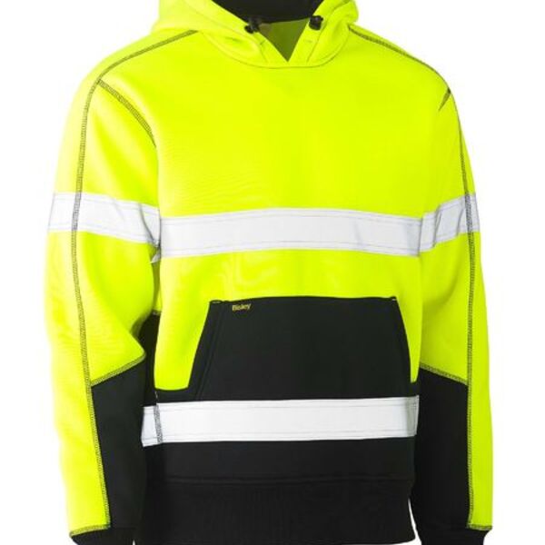 Taped Two Tone Fleece Hoodie Pullover Thumbnail