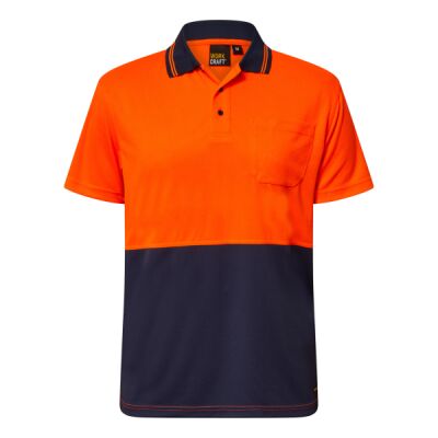 Hi Vis Lightweight Short Sleeve Micromesh Polo with Pocket Thumbnail