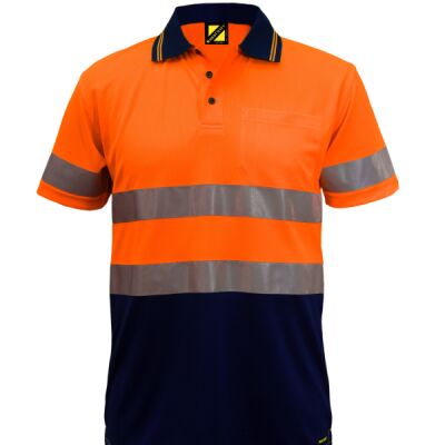 Hi Vis Lightweight Short Sleeve Reflective Polo with Pocket Thumbnail