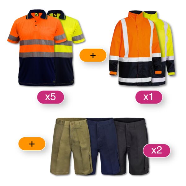 Workwear Package 2 (Hi-Vis + Reflective) + Jacket Thumbnail